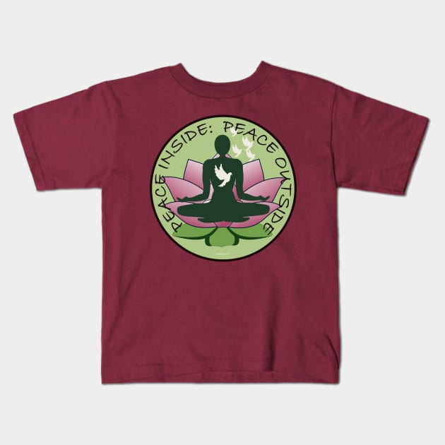 Peace Inside, Peace Outside Kids T-Shirt by FunkilyMade